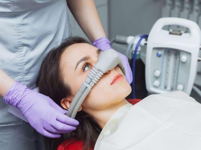 patient being administered nitrous oxide | whitehills dental